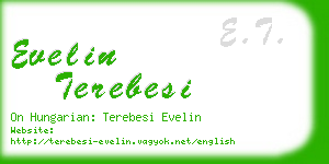 evelin terebesi business card